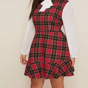 Cute plus size plaid dress